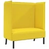 Aukštos nugaros sofa 101cm Šviesiai geltona audinys