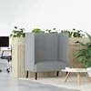 Aukštos nugaros sofa 101cm Šviesiai pilka audinys