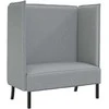 Aukštos nugaros sofa 101cm Šviesiai pilka audinys
