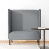 Aukštos nugaros sofa 101cm Šviesiai pilka audinys