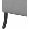 Aukštos nugaros sofa 101cm Šviesiai pilka audinys