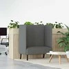 Aukštos nugaros sofa 101cm Tamsiai pilka audinys