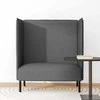 Aukštos nugaros sofa 101cm Tamsiai pilka audinys