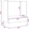 Aukštos nugaros sofa 101cm Tamsiai pilka audinys