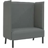 Aukštos nugaros sofa 101cm Tamsiai pilka audinys