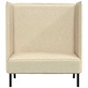 Aukštos nugaros sofa 101cm Kreminė audinys