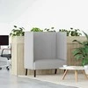 Aukštos nugaros sofa Debesų pilka 109 x 56 x 121 cm audinys