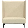 Aukštos nugaros sofa 101cm Kreminė audinys