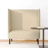 Aukštos nugaros sofa 101cm Kreminė audinys