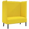 Aukštos nugaros sofa 101cm Šviesiai geltona audinys