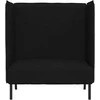Aukštos nugaros sofa 101cm Juoda audinys