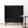 Aukštos nugaros sofa 101cm Juoda audinys