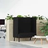 Aukštos nugaros sofa 101cm Juoda audinys
