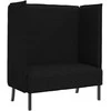 Aukštos nugaros sofa 101cm Juoda audinys