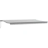 Automatinė ištraukiama markizė, antracito ir baltos spalvos, 600x300 cm