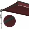 Automatinė ištraukiama markizė, bordo spalvos, 350x250cm
