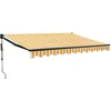 Automatinė ištraukiama markizė, geltona ir balta, 3,5x2,5m