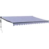 Automatinė ištraukiama markizė, mėlyna ir balta, 4x3m