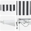 Automatinė ištraukiama markizė su LED, antracito ir baltos spalvos, 600x300 cm