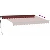 Automatinė ištraukiama markizė su LED, bordo spalvos, 350x250cm