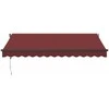 Automatinė ištraukiama markizė su LED, bordo spalvos, 350x250cm