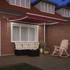Automatinė ištraukiama markizė su LED, bordo spalvos, 300x250cm