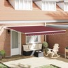 Automatinė ištraukiama markizė su LED, bordo spalvos, 400x300cm