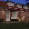 Automatinė ištraukiama markizė su LED, bordo spalvos, 450x300cm