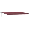 Automatinė ištraukiama markizė su LED, bordo spalvos, 600x300cm