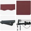 Automatinė ištraukiama markizė su LED, bordo spalvos, 450x300cm