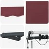Automatinė ištraukiama markizė su LED, bordo spalvos, 600x300cm