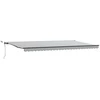 Automatinė ištraukiama markizė su LED lemputėmis, antracito ir baltos spalvos, 600x300 cm