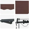 Automatinė ištraukiama markizė su LED, ruda, 300x250cm