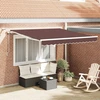 Automatinė ištraukiama markizė su LED, ruda, 300x250cm