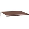 Automatinė ištraukiama markizė su LED, rudos spalvos, 600x350cm