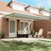 Elektrinė ištraukiama pavėsinė Žalia ir balta 450 × 350 cm