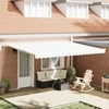 Ištraukiama markizė Balta 450 × 300 cm Audinys ir aliuminis