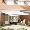 Ištraukiama markizė Balta 450 × 350 cm Audinys ir aliuminis