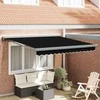 Ištraukiama markizė Juoda 350 x 250 x 165 cm Audinys ir metalas