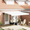 Ištraukiama markizė Balta 400 × 300 cm Poliesteris ir Metalas