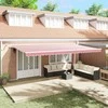 Ištraukiama markizė Raudona ir balta 600 × 300 cm