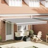 Elektrinė ištraukiama pavėsinė Šviesiai pilka 400 × 300 cm