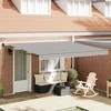 Elektrinė ištraukiama pavėsinė Šviesiai pilka 400 × 300 cm