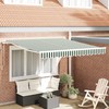 Elektrinė ištraukiama pavėsinė Žalia ir balta 350 x 250 cm