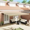 Elektrinė ištraukiama pavėsinė Žalia ir geltona 500 × 350 cm