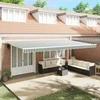 Elektrinė ištraukiama pavėsinė Žalia ir balta 600 × 300 cm
