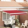 Pavėsinė Raudona 300 x 250 cm Poliesteris ir aliuminis