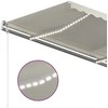 Automatinė markizė su LED/vėjo jutikliu, kreminė, 350x250cm