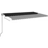 Automatinė markizė su LED/vėjo jutikliu, antracito, 500x350cm