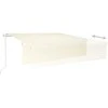 Automatinė markizė su uždanga/LED/vėjo jutikliu, kreminė, 6x3m